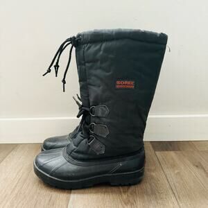 Sorel Kaufman Snowcap Winter Snow Boots tall black. Womans 8